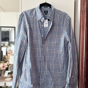 J. Crew Light Blue Checkered Men's Shirt